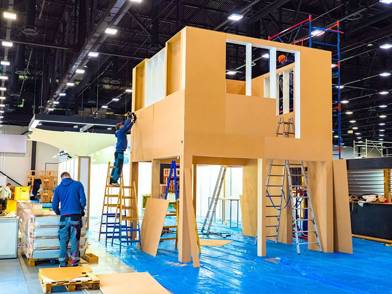 trade show booth setup