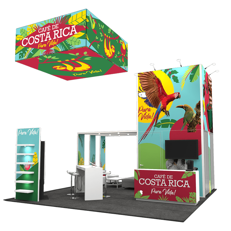 Cafe De Costa Rica exhibit booth display in Daytona Beach and Palm Coast, FL