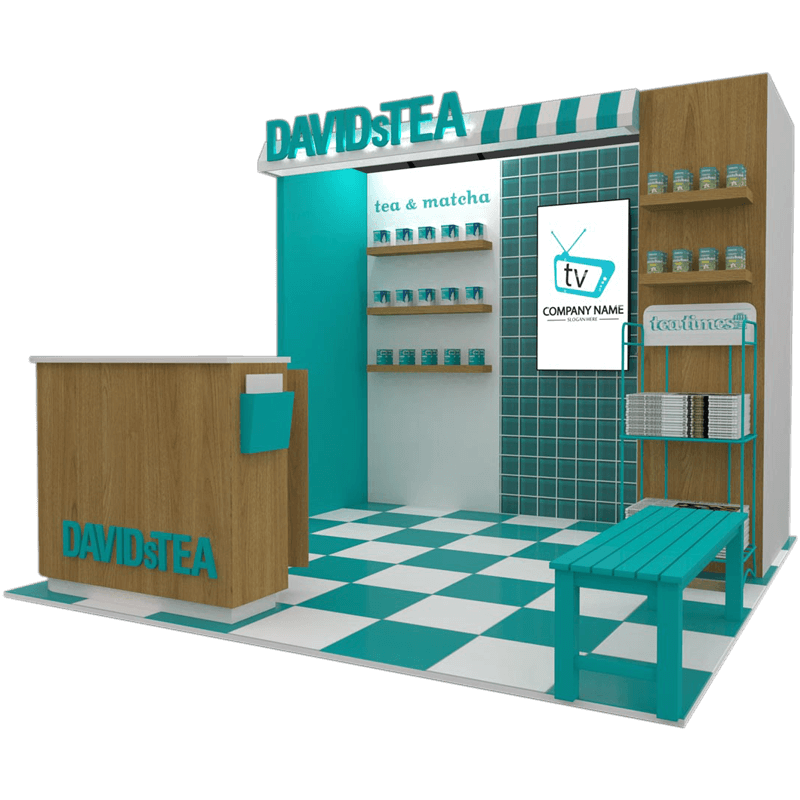 DavidsTea exhibit booth available in the Daytona Beach and Palm Coast, FL