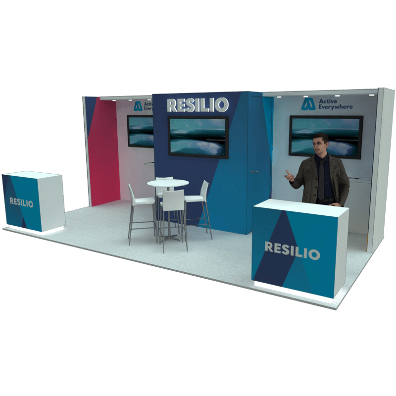 Resilio exhibit booth available in the Daytona Beach and Palm Coast, FL