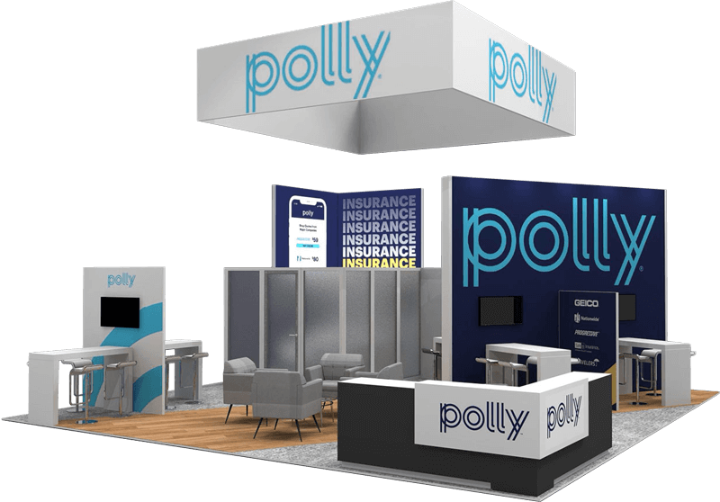Polly exhibit booth