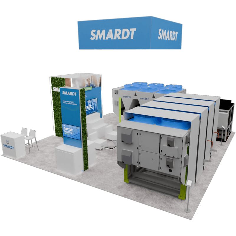 Smart exhibit design showcasing 30x30 layout at a trade show in Orlando, FL