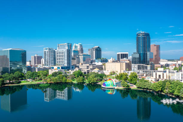 Aerial view of Orlando skyline