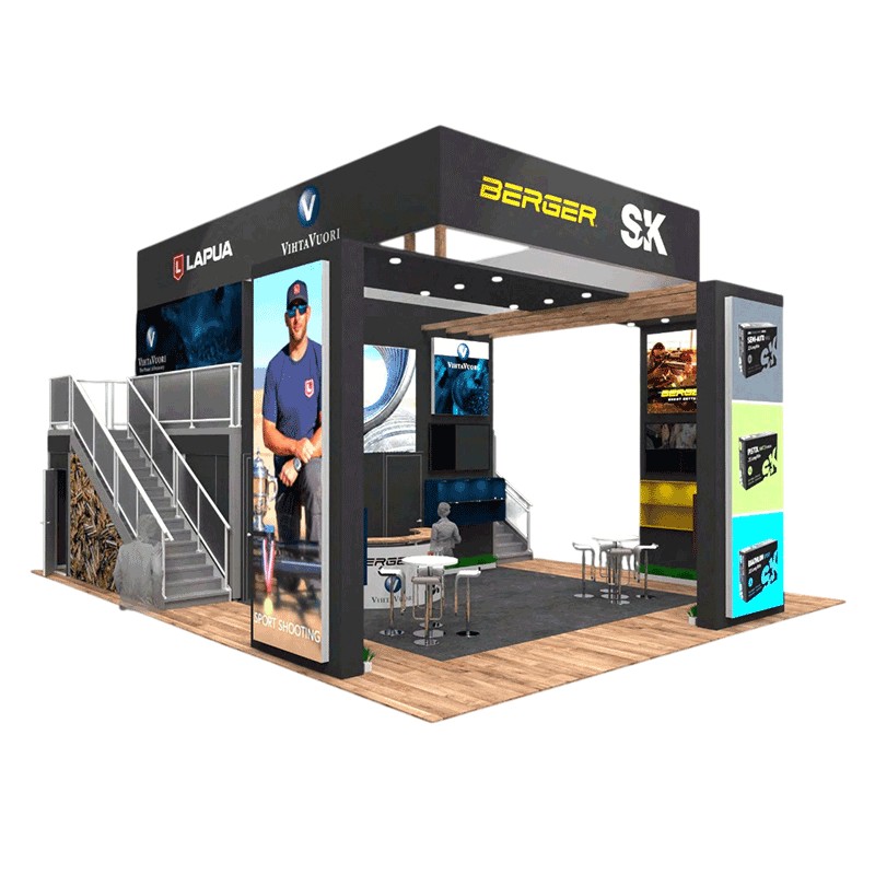 Capstone Precision island booth displays nationwide.