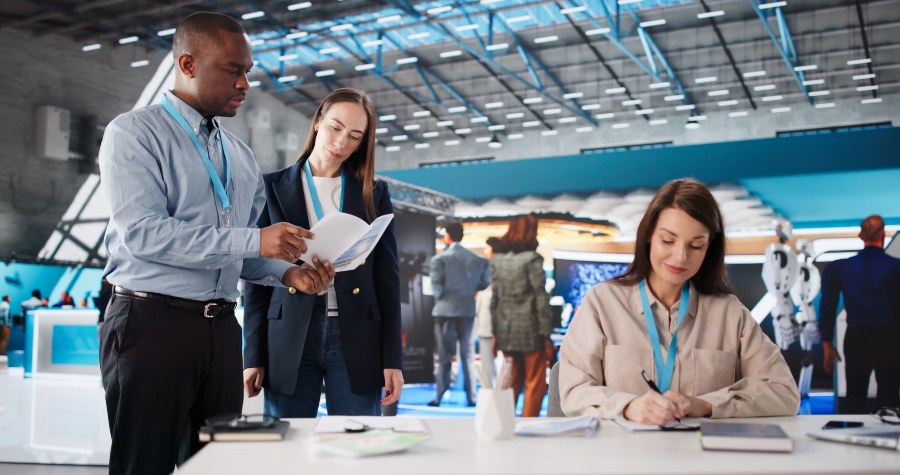 Planning a trade show with multiple exhibitors