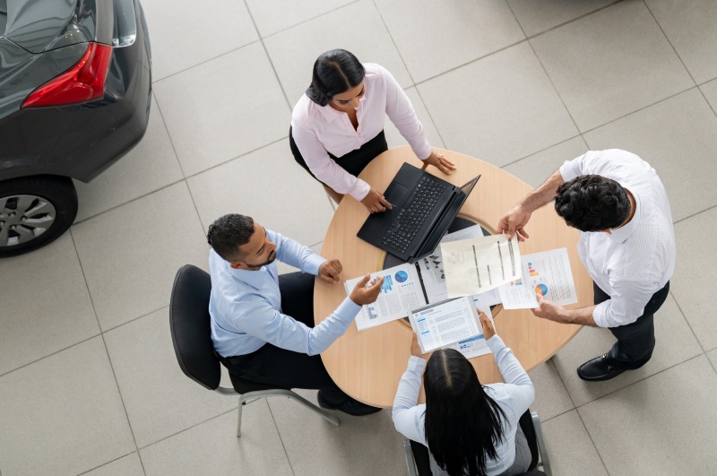 People planning a trade-show