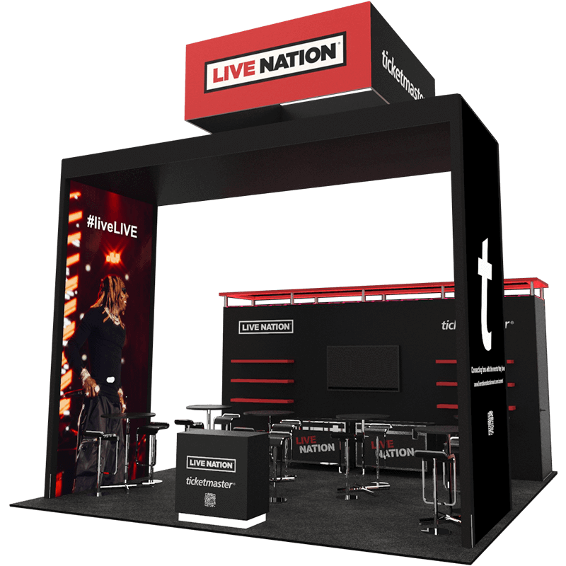 Live Nation exhibit booth display